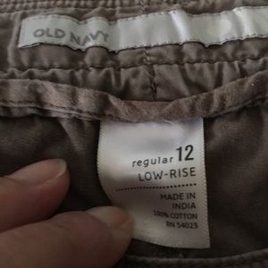 Old Navy 12 low rise pants cotton